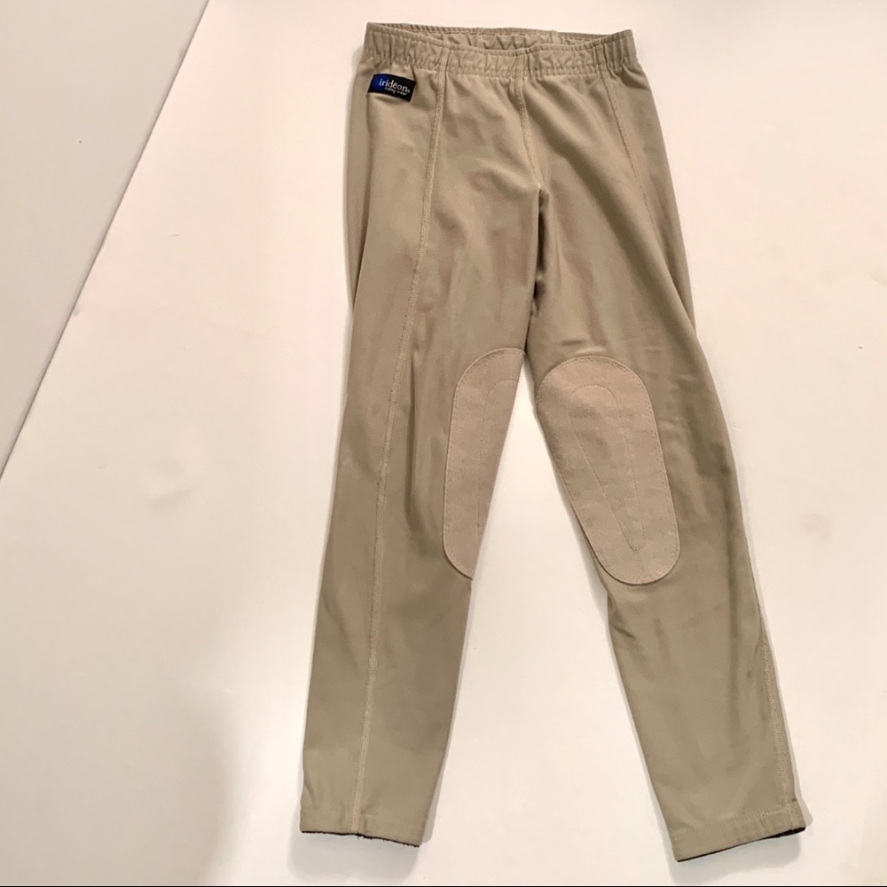 Kids Irideon tan horseback riding pants